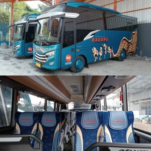 Big Bus 59 seat nyaman dari Iwan Tour, solusi sewa bus pariwisata Malang untuk rombongan besar seperti gathering dan study tour