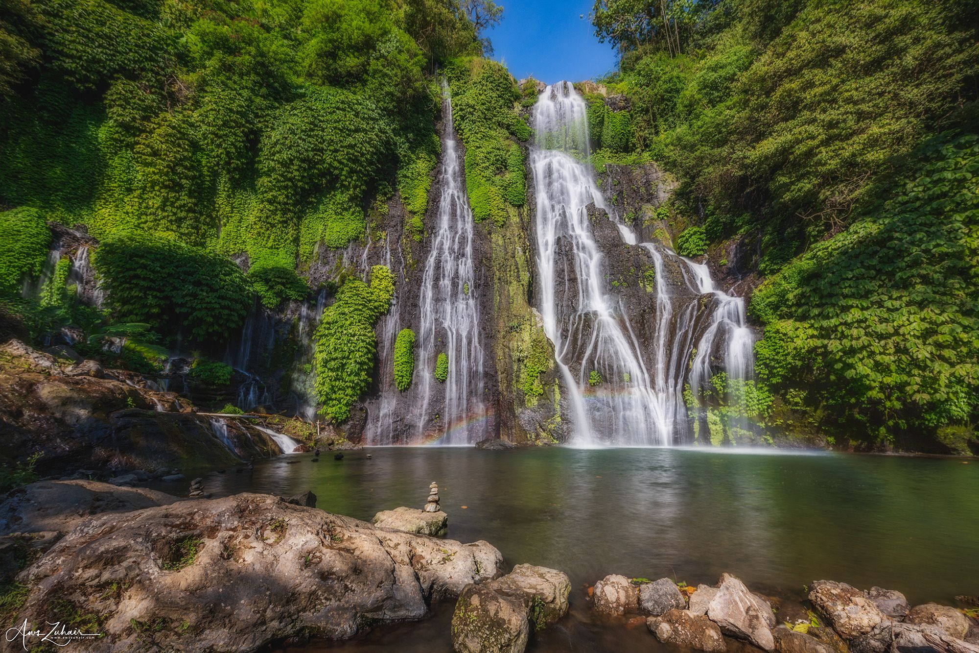 Keindahan Air Terjun Banyumala Twin Waterfall Buleleng Bali yang asri dan sejuk