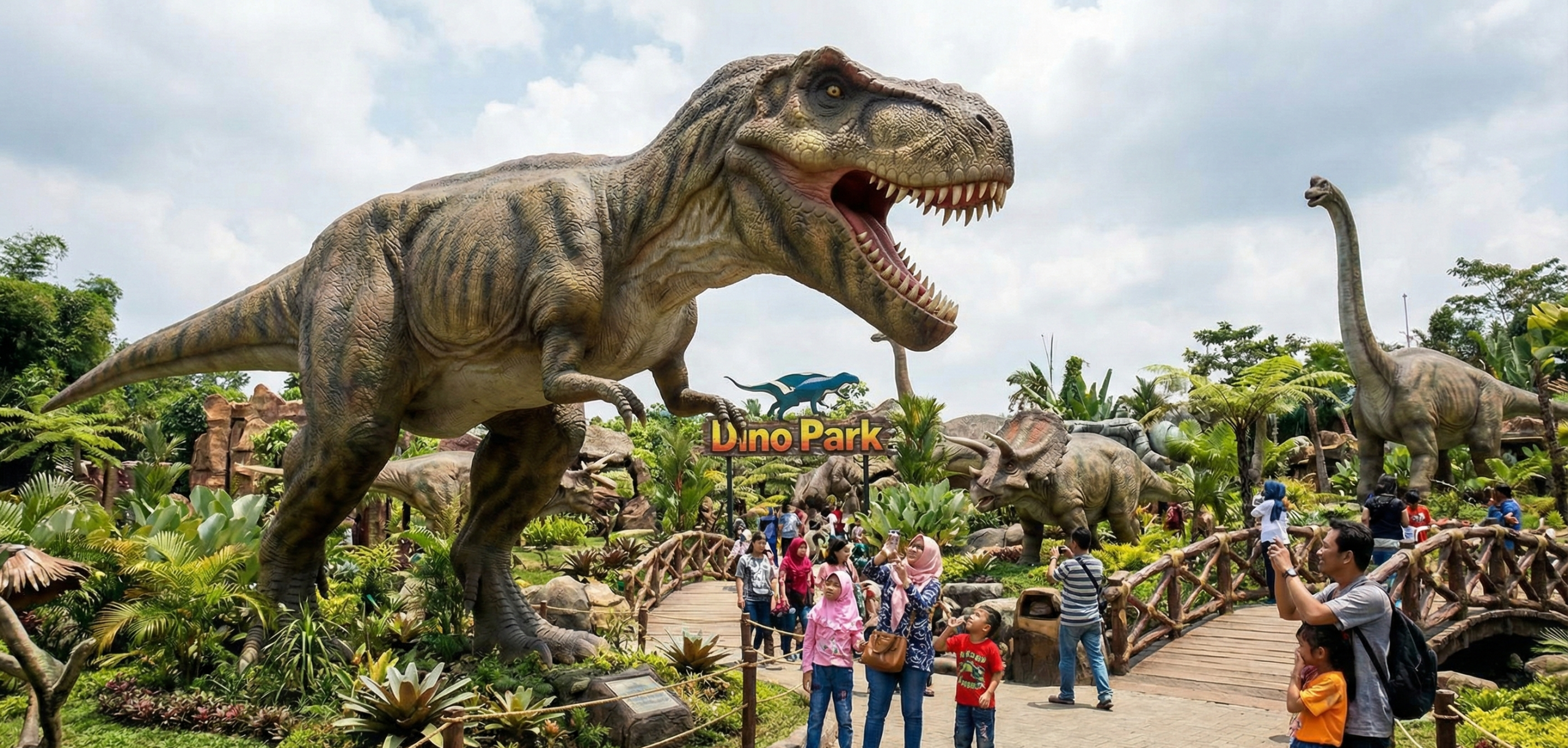Dinosaurus di Jatim Park 3 destinasi wisata Batu Malang